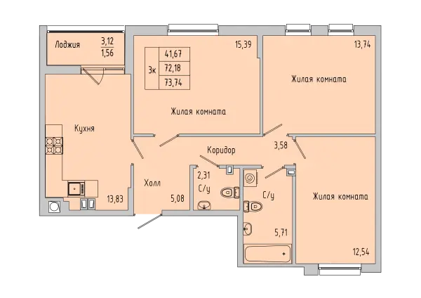 Квартира №175819