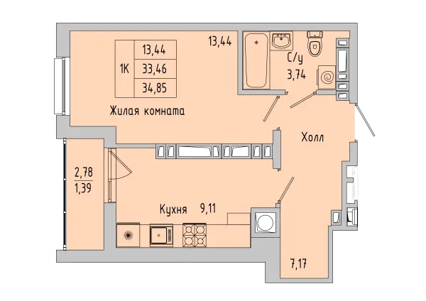 Квартира №176121