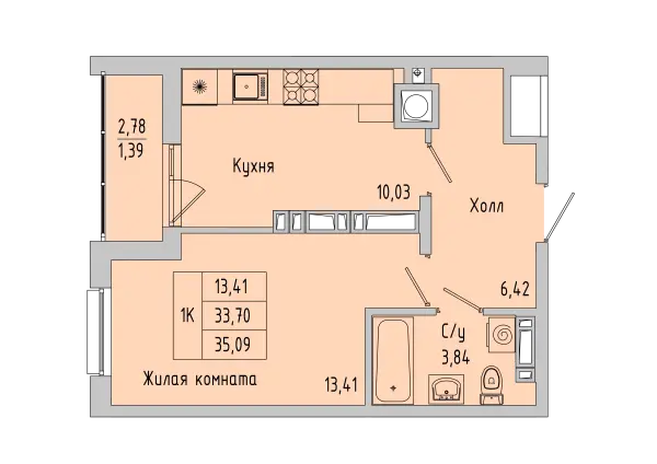 Квартира №176131