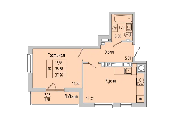 Квартира №176756