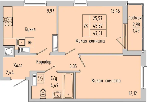 Квартира №176101